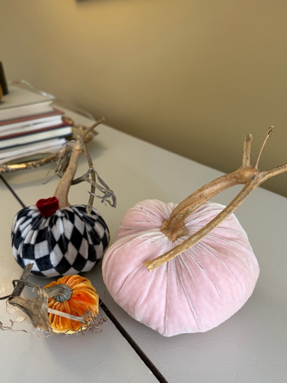 Home decor silk velvet pumpkins hot skwash brand handmade